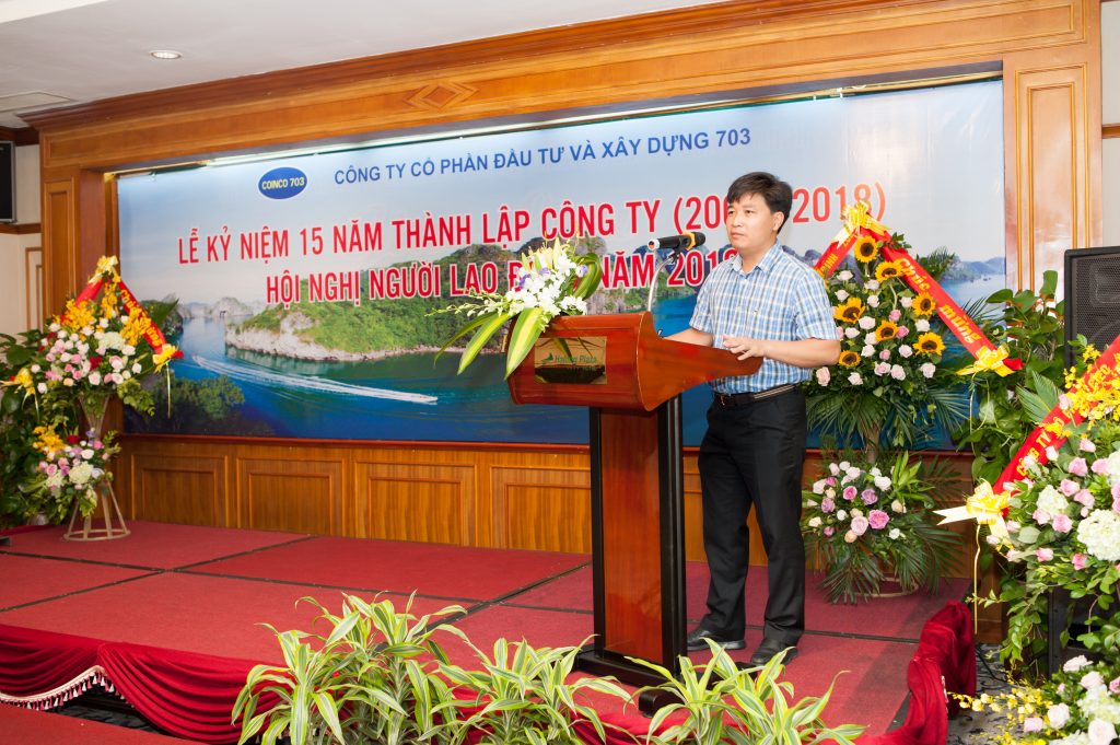 Ông Triệu Hồng Tuyến phát biểu tại buổi lễ